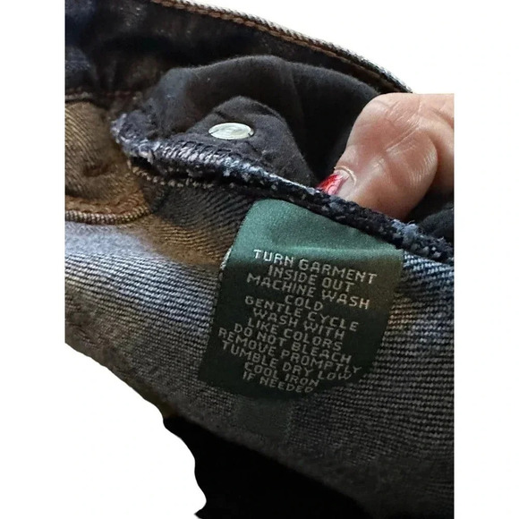 LRL Lauren Ralph Lauren Women's Blue Straight Leg Jean Size 14 - Picture 12 of 12